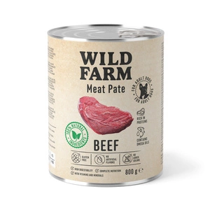 WILD FARM Pate de vită 800g hrană pentru câini fără gluten
