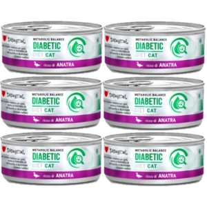 Disugual Hrană umedă pentru pisici Veterinary DIABETIC Rață (adult) 6x85g