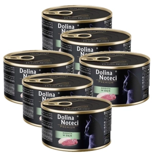 DOLINA NOTECI Premium pentru pisici, bogat în carne de gâscă 6x185g