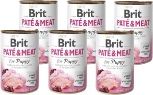 Brit Pate & Meat Puppy Pui și curcan 6x400g