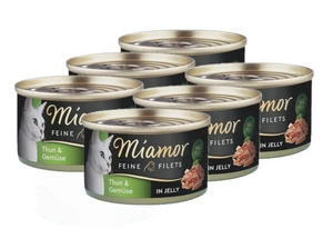 Miamor Feine Filets - cutie de jeleu 6x100g ton+legume