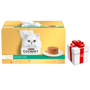 Purina Gourmet Gold Cat Food Savoury Cake 48 x 85 g + SURPRIZĂ PENTRU PISICA TA
