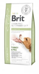 Brit Grain Free Veterinary Diet Dog Diabetes Curcan cu mazăre 12 kg