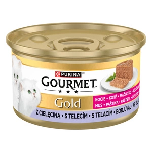 Purina Gourmet Gold Kitten mousse cu carne de vițel 85g