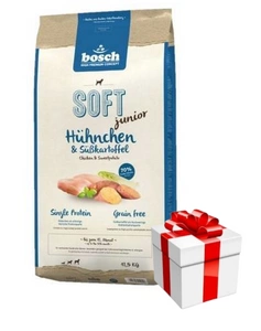 BOSCH Soft Junior Pui și cartofi 12.5kg+Surpriză pentru câine GRATUIT
