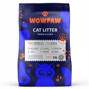 WOW PAW Litieră Bentonită - Inodoră pentru pisici 25L