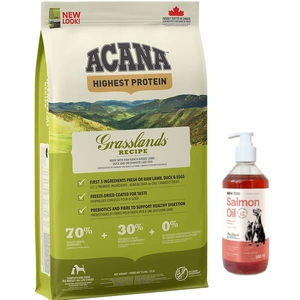 Acana Regionals Grasslands Dog 11.4kg+LAB V Ulei de somon pentru câini și pisici 500ml