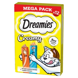 DREAMIES cremoase cu pui și somon 12x10g