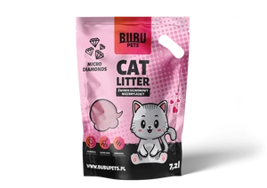 BUBU Pets Litieră fără înmuiere din silicon Micro Pink 7.2l