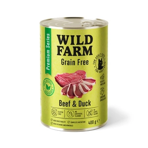 WILD FARM Premium Grain Free Beef and Duck 400g - hrană fără cereale pentru pisici