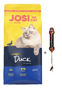 JosiCat Josera Crispy Duck 18kg+Pet Nova Cat jucărie de jucărie de pescuit cu pește. Lungimea tijei : 40cm