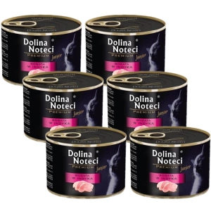 Dolina Noteci Premium Junior Pentru pisici Curcan bogat 6x185g