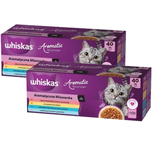 WHISKAS Adult pungi Aromatic Mix 80 x 85 g - hrană umedă pentru pisici