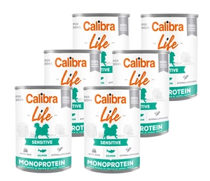 CALIBRA Dog Life Sensitive Somon cu orez 6x400g