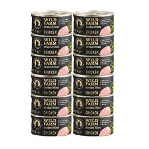 WILD FARM Fillets Chicken 12x70g - hrană umedă pentru pisici fără cereale, file în bulion