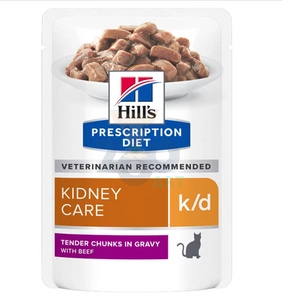 HILL'S PD Prescription Diet Feline k/d Kidney Care Beef 85 g - pungă