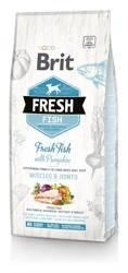Brit Fresh Fish & Pumpkin Adult Large Muscles & Joints 12kg+LAB V Salmon Oil for Dogs & Cats 500ml
