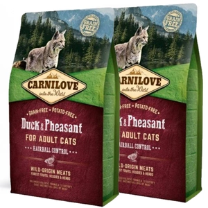 CARNILOVE Cat Duck &amp; Pheasant Hairball Control 2x6kg