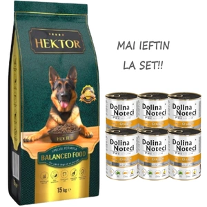 HEKTOR BALANCED Adult 15kg+ Dolina Noteci Premium Rață cu dovleac 6x400g