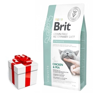 Brit Grain Free Veterinary Diet Cat Struvite Pui cu mazăre 5 kg + SURPRIZĂ PENTRU PISICA DUMNEAVOASTRĂ