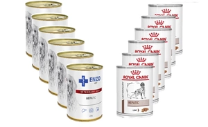 ROYAL CANIN Hepatic 6x420g + ENZO VET Hepatic pentru afecțiuni hepatice la câini 6x400g