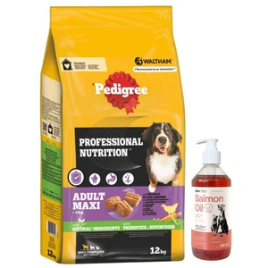 Hrană uscată pentru câini PEDIGREE Professional Nutrition cu carne de pasăre 12 kg + ulei de somon LAB V pentru câini și pisici 500 ml