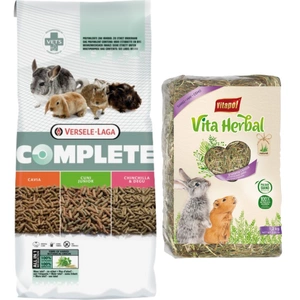 VERSELE-LAGA Cavia Complete - Porcușori de Guineea 8 kg + VITAPOL Fân pentru rozătoare 1,2 kg
