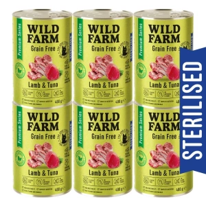 WILD FARM Premium Grain Free Lamb and Tuna 6x400g - hrană fără cereale pentru pisici sterilizate