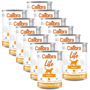 CALIBRA Dog Life Adult Curcan cu mere 12x400g