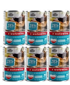 FRENDI  bucăți în sos delicat cu carne de vită 6x1250g