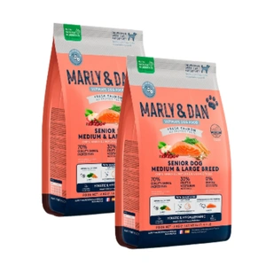 Marly & Dan Senior Dog Medium & Large Breed Fresh Salmon Holistic & Hypoallergenic 2x3kg hrană uscată