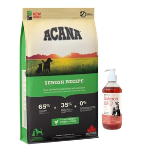 Acana Heritage Senior Dog 11,4 kg+LAB V Ulei de somon pentru câini și pisici 500 ml