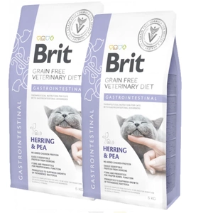 Brit Grain Free Veterinary Diet Cat Gastrointestinal Hering cu mazăre 2x5kg