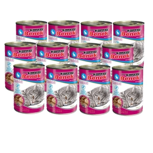 Super Benek CAT bucăți fără cereale cu iepure în sos 12x415g
