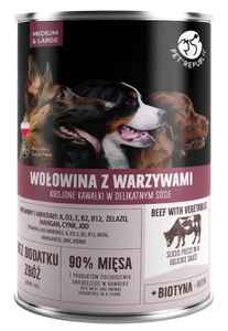 PetRepublic bucăți în sos cu carne de vită și legume 1250 g