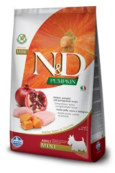Farmina N&amp;D Pumpkin Grain Free Canine Adult Mini Pui și Rodie 2,5 kg