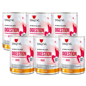 Disugual Hrană umedă pentru câini Veterinary DIGESTION Curcan (adult) 6x400g