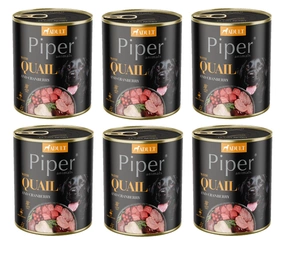 DOLINA NOTECI Piper pentru câini cu prepeliță și merișor 6x800g