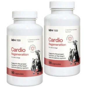 LAB-V Cardio Regeneration - Suport pentru buna funcționare a inimii și a sistemului circulator pentru câini și pisici 2x90 capsule