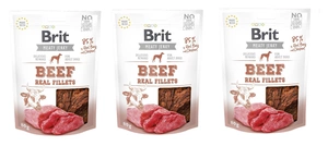 Brit Jerky Snack Fileuri de vită și pui 3x80g