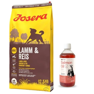 JOSERA Lamb &amp; Rice 12,5 kg + LAB V Ulei de somon pentru câini și pisici 500 ml