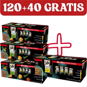 SHEBA Nature’s Collection Selection of Flavours 120x85 g – hrană umedă completă pentru pisici adulte, în sos + 40x85g GRATUIT