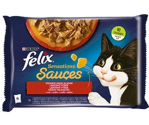 FELIX Sensations Arome rustice în sos cu curcan și miel 4x85g