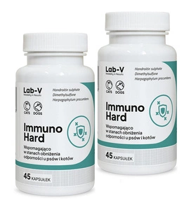 LAB-V Immuno Hard – Stimulent imunitar pentru câini și pisici, 2x45 capsule