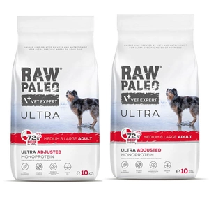 Vetexpert RAW PALEO ULTRA BEEF ADULT MEDIUM/ LARGE 2x10KG