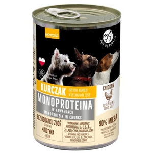PetRepublic hrană pentru câini cu o singură proteină, bucăți în sos, 400 g