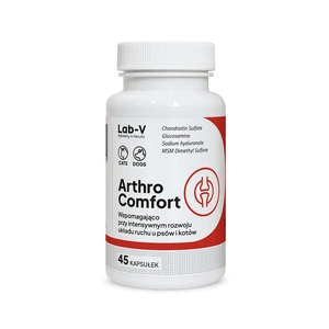Lab-v Arthro Comfort – Suport complex pentru articulații și sistemul locomotor la câini și pisici, 45 capsule