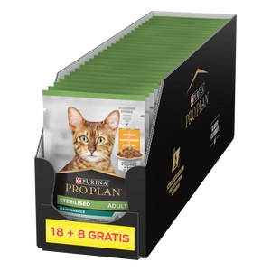 Purina Pro Plan Sterilised cu pui pentru pisici 26x85g (18+8 GRATUIT)