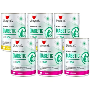 Disugual Veterinary DIABETIC Hrană umedă pentru câini cu pui/porc (adulti) 6x400g
