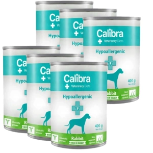 CALIBRA Veterinary Diets Câine Hipoalergenic Insecte și iepure 6x400g